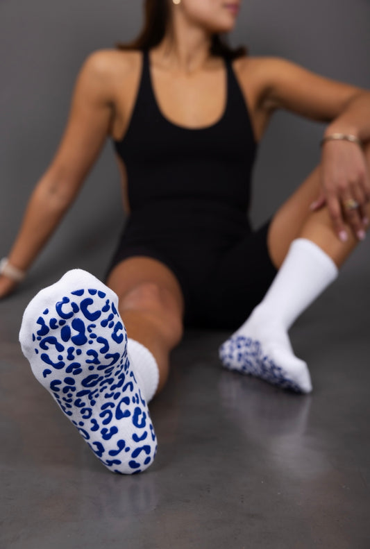 BLUE LEOPARD - WHITE CREW